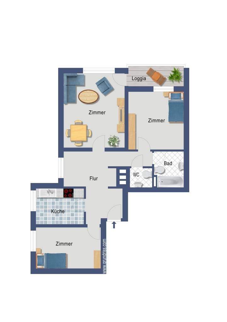 Kapitalanlage - vermietete Wohnung- ohne Käuferprovision + Fahrstuhl vorhanden – Hannover – Vorschaubild 2