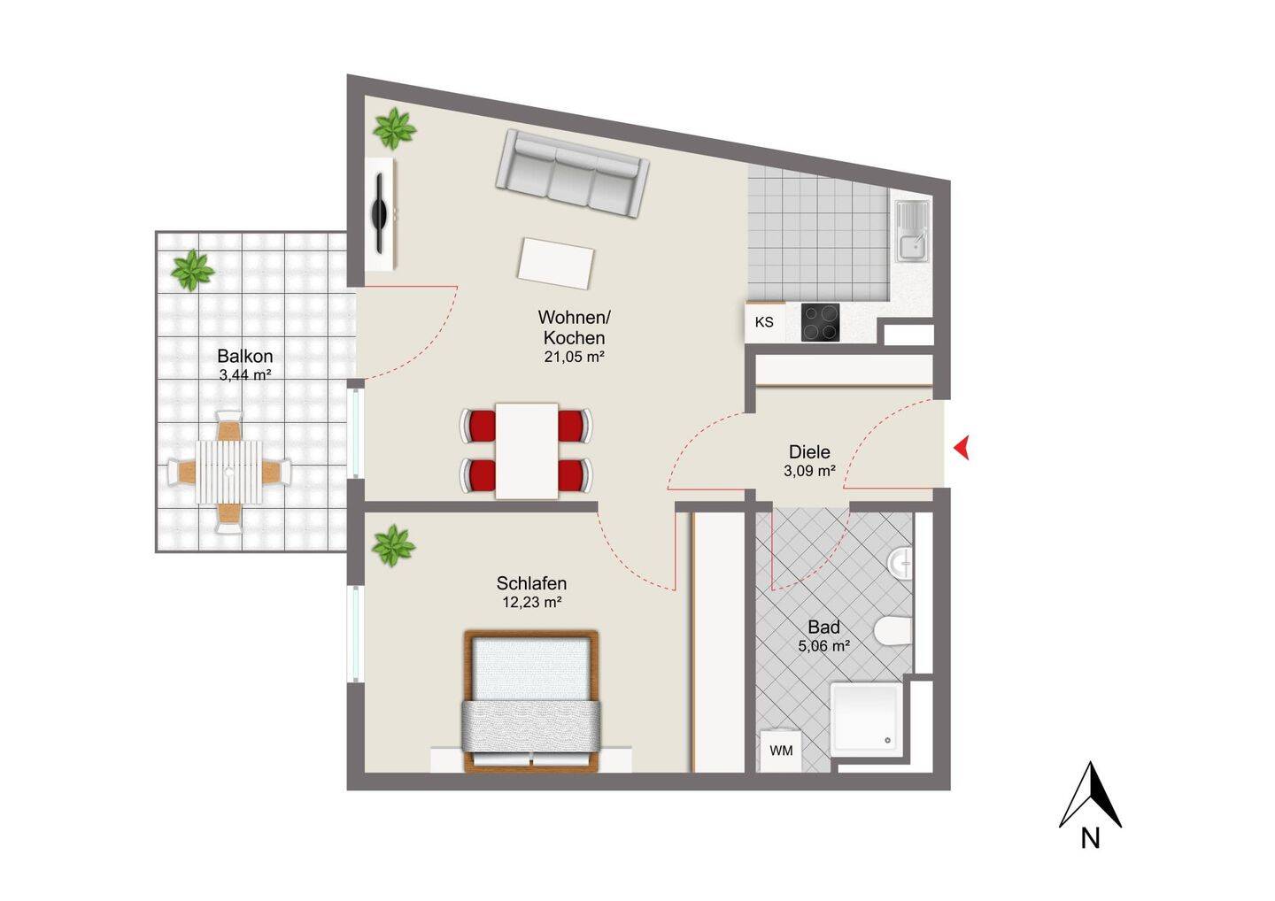 Moderne 2-Zimmer-Wohnung im Herzen von Pasing - Stil, Komfort und perfekte Anbindung – München – Vorschaubild 8