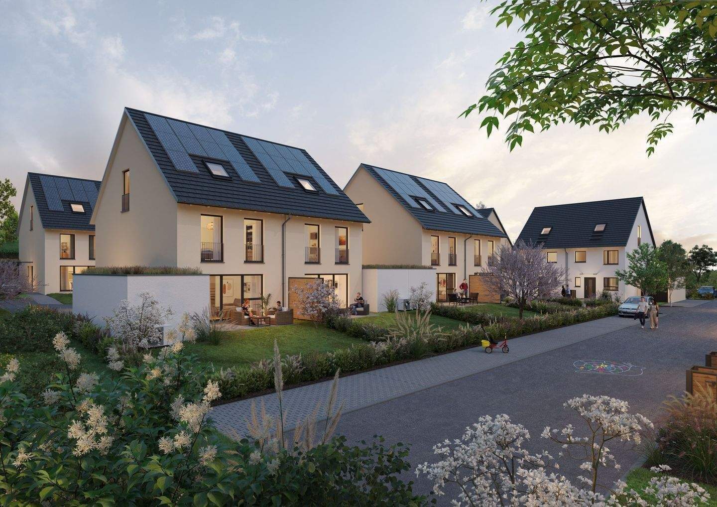 FAMILIENWOHNPARK MÜHLENGARTEN * Bretten-Stadtteil * Familienfreundliche Doppelhaushälften *Energiefreundlicher und nachhaltiger KFWG-Q-Standard * – Bretten – Bild 1 von 9