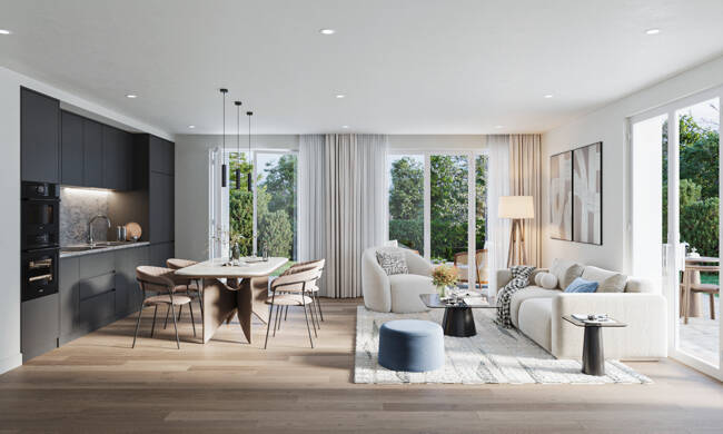 NEUBAU: 3,5-Zimmer-Wohnung mit Garten & 2 Terrassen – München – Vorschaubild 5