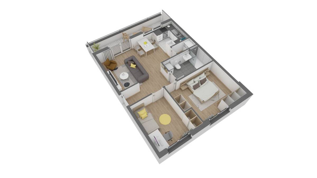 Attraktive 3 Zimmer-Wohnung im DG mit Dachterrasse und Aufzug – 63075 Offenbach am Main – Bild 1 von 5