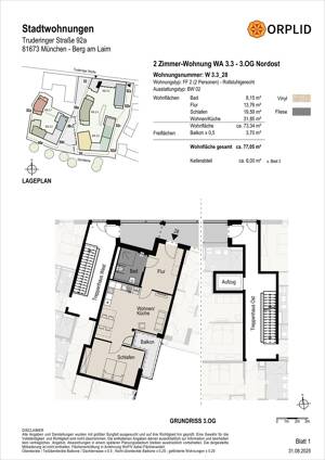 Rollstuhl gerechtes Wohnen im Premium Neubau: Großzügige 2-Zimmer-Wohnung – 81673 München – Vorschaubild 7