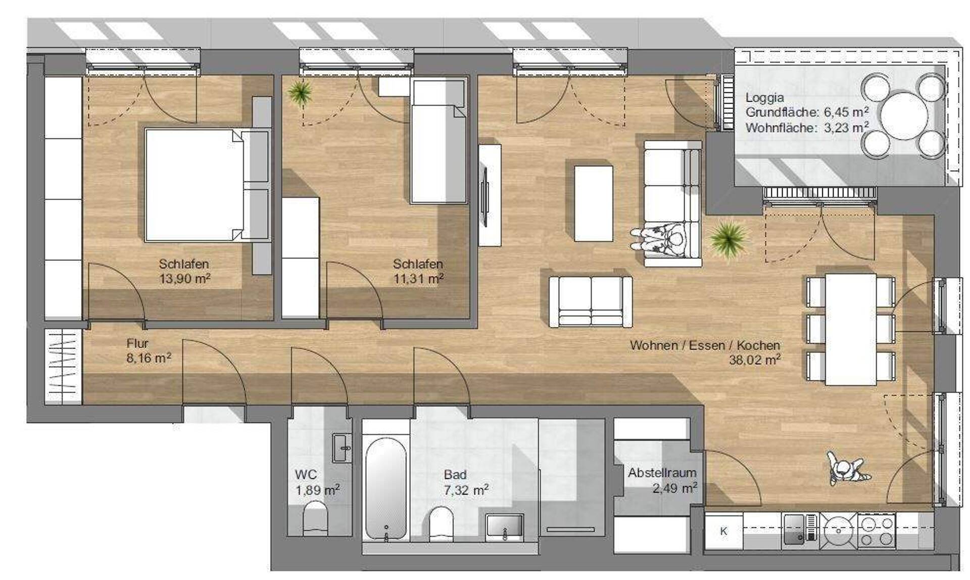 Etagenwohnung in 91541 Rothenburg ob der Tauber mit 86,5 m² kaufen
