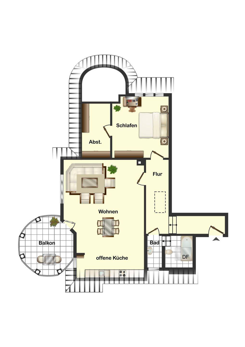 Einziehen und Wohlfühlen: 2-Zimmer-Wohnung mit Balkon – Dresden – Vorschaubild 2