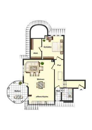 Einziehen und Wohlfühlen: 2-Zimmer-Wohnung mit Balkon – 1219 Dresden – Vorschaubild 2