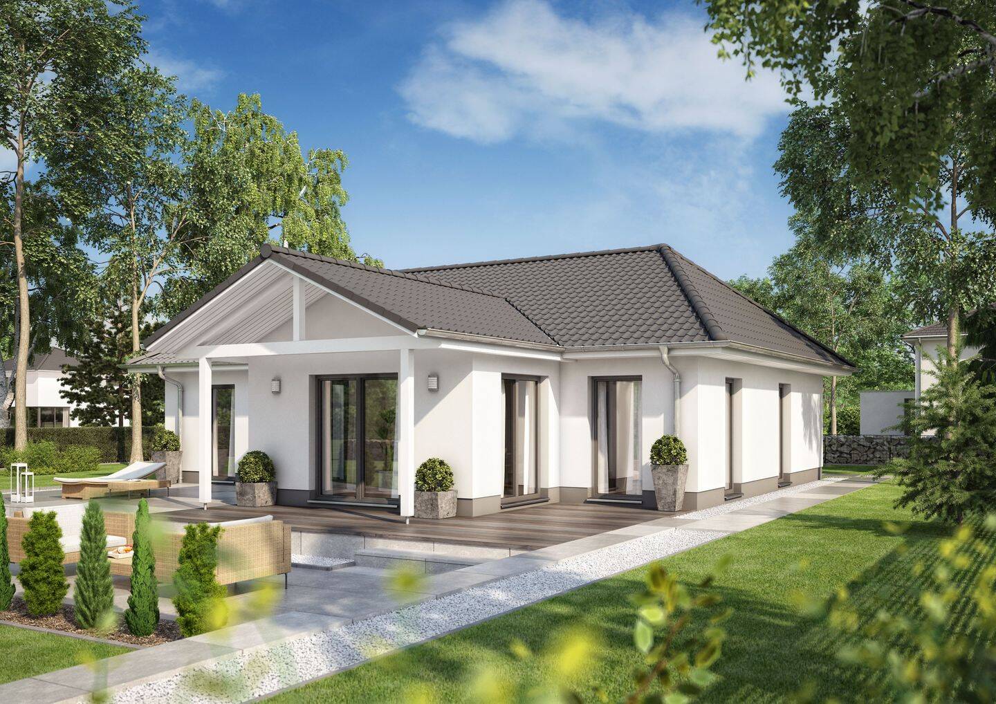 Wunderschöner Bungalow mit Koi Teich nahe Wiesensee – Winnen – Bild 1 von 9