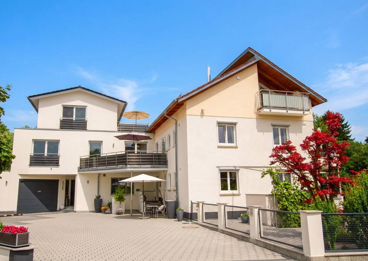 Hochwertig modernisiertes MFH mit neu angebautem Einfamilienhaus - 4 flexibel nutzbare Wohneinheiten – Friedrichshafen – Bild 1 von 9