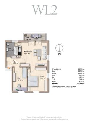 Provisionsfrei: Vermietete 3-Zimmer-Wohnung mit Balkon in Höhenkirchen-Siegertsbrunn – 85635 Höhenkirchen-Siegertsbrunn – Vorschaubild 4