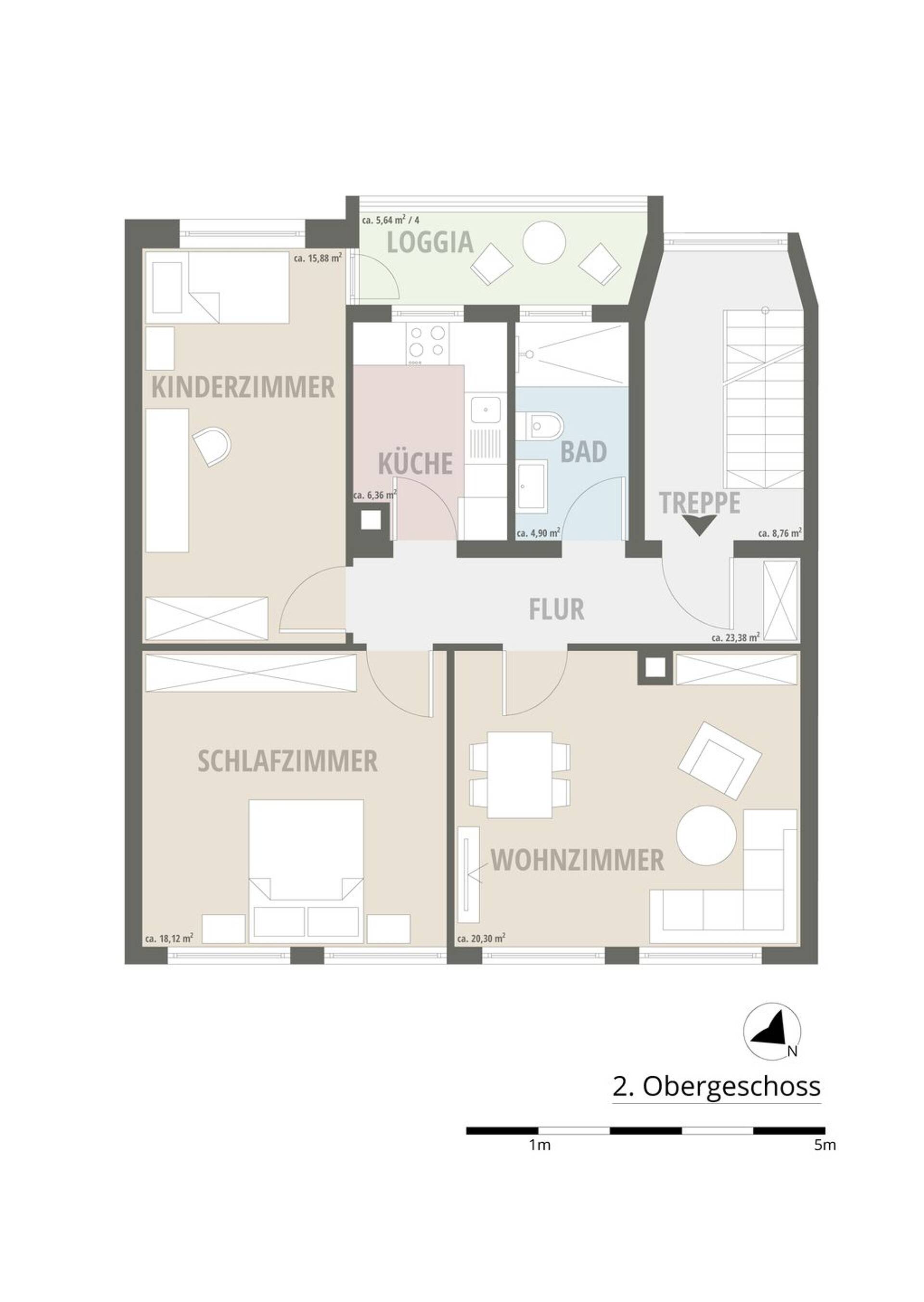Etagenwohnung in 89231 Neu-Ulm mit 76 m² kaufen