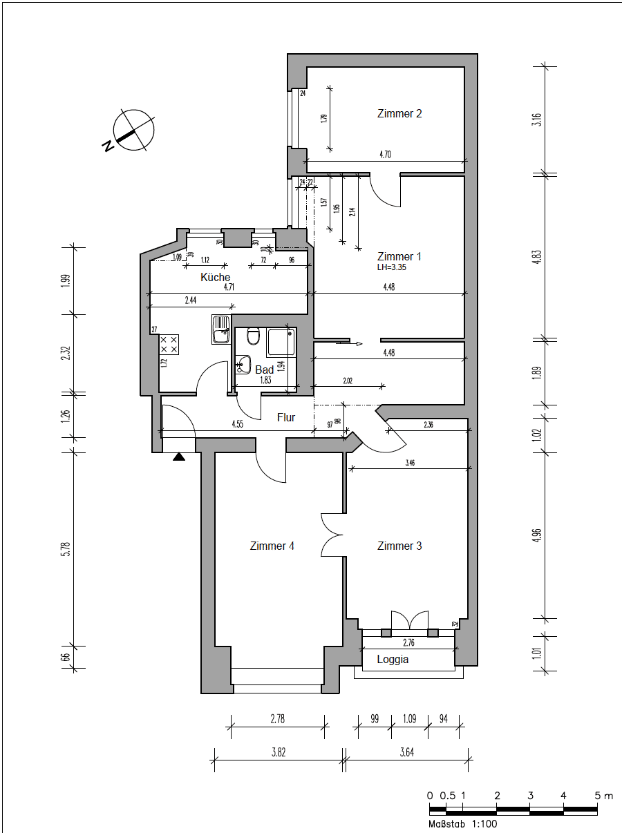 Wohlfühlen in stilvoller Altbauperle - Stuck. Kamin. Dielen. Loggia. – mit ca. 120 m² und großem Potenzial in Steglitz