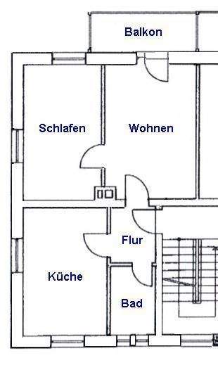 Attraktive helle 2-Raum-Wohnung mit Balkon – Chemnitz – Vorschaubild 4