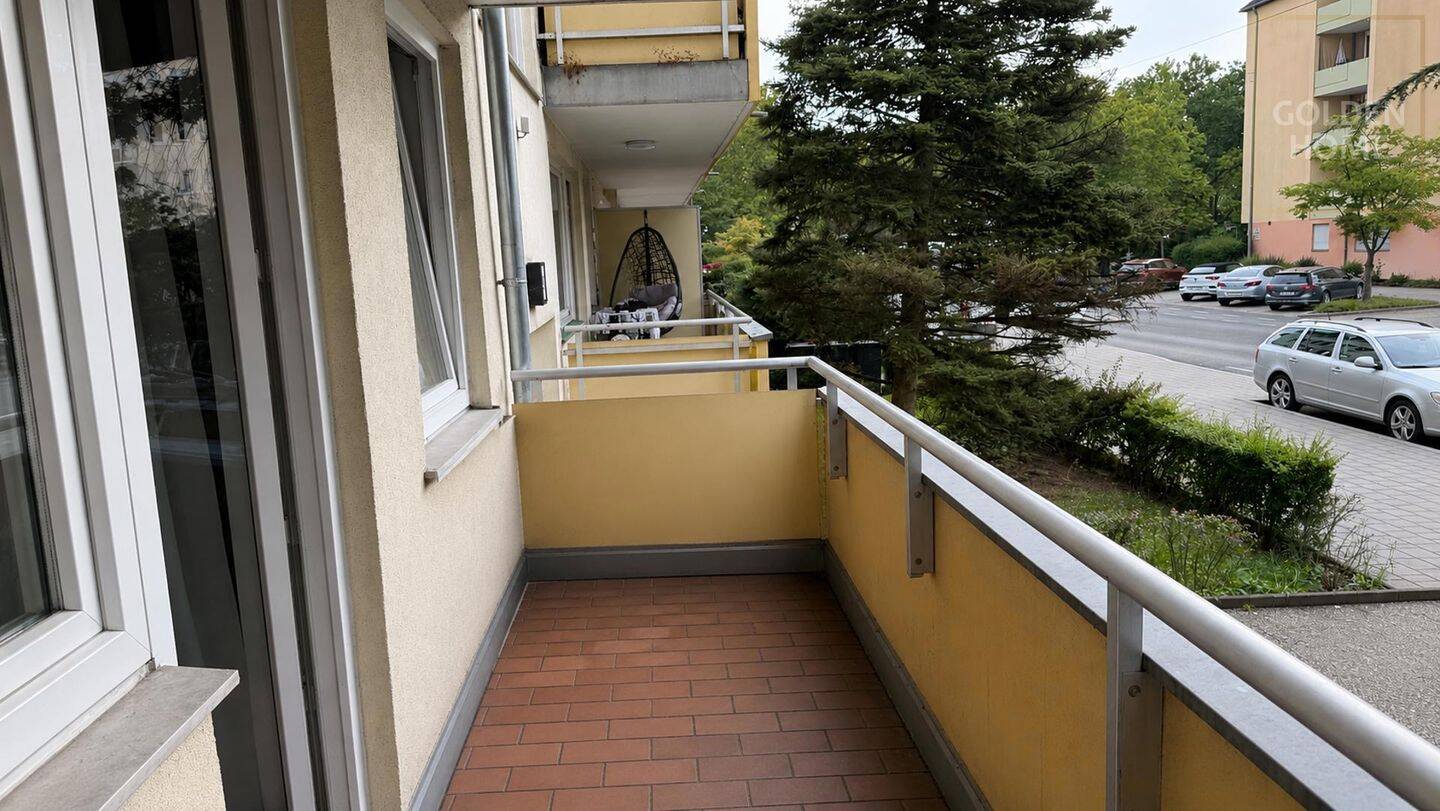 Langfristig vermietete 1-Zimmer-Erdgeschosswohnung mit Balkon - attraktive Kapitalanlage