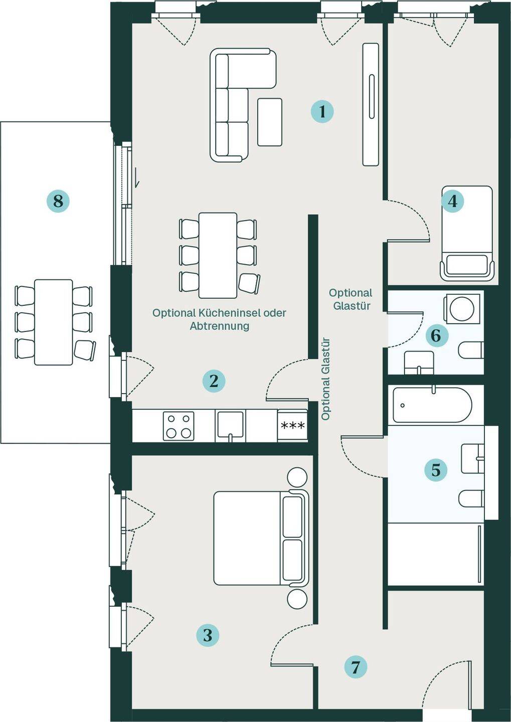 Familienfreundliche 3-Zimmer-Wohnung in bester Innenstadtlage – Dresden – Vorschaubild 3