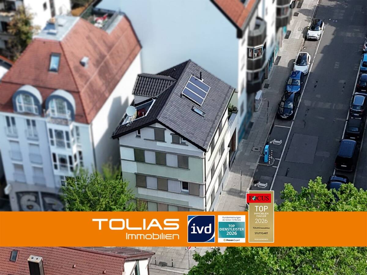 Von Atelier bis Dachterrasse: vielseitiges Stadthaus mit Wohn- & Gewerbebereich im Heusteigviertel – 70180 Stuttgart – Bild 1 von 9