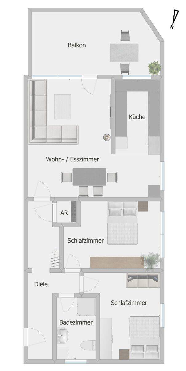**Attraktive Erdgeschosswohnung** mit Balkon, Garage und Stellplatz – Dortmund – Vorschaubild 9