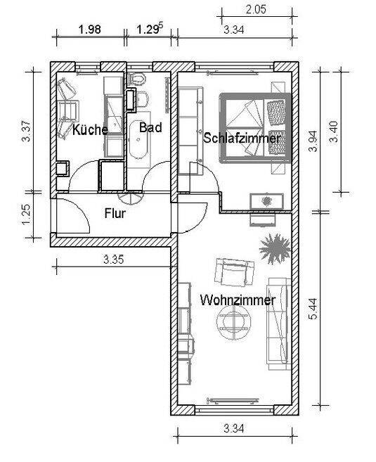 Frisch sanierte 2-Raumwohnung in Möckern – Leipzig – Vorschaubild 2
