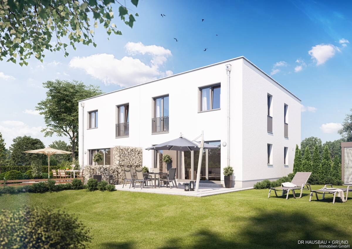 Zeitlose Bauhaus-Architektur in familienfreundlicher Lage - Doppelhaushälfte mit Südausrichtung