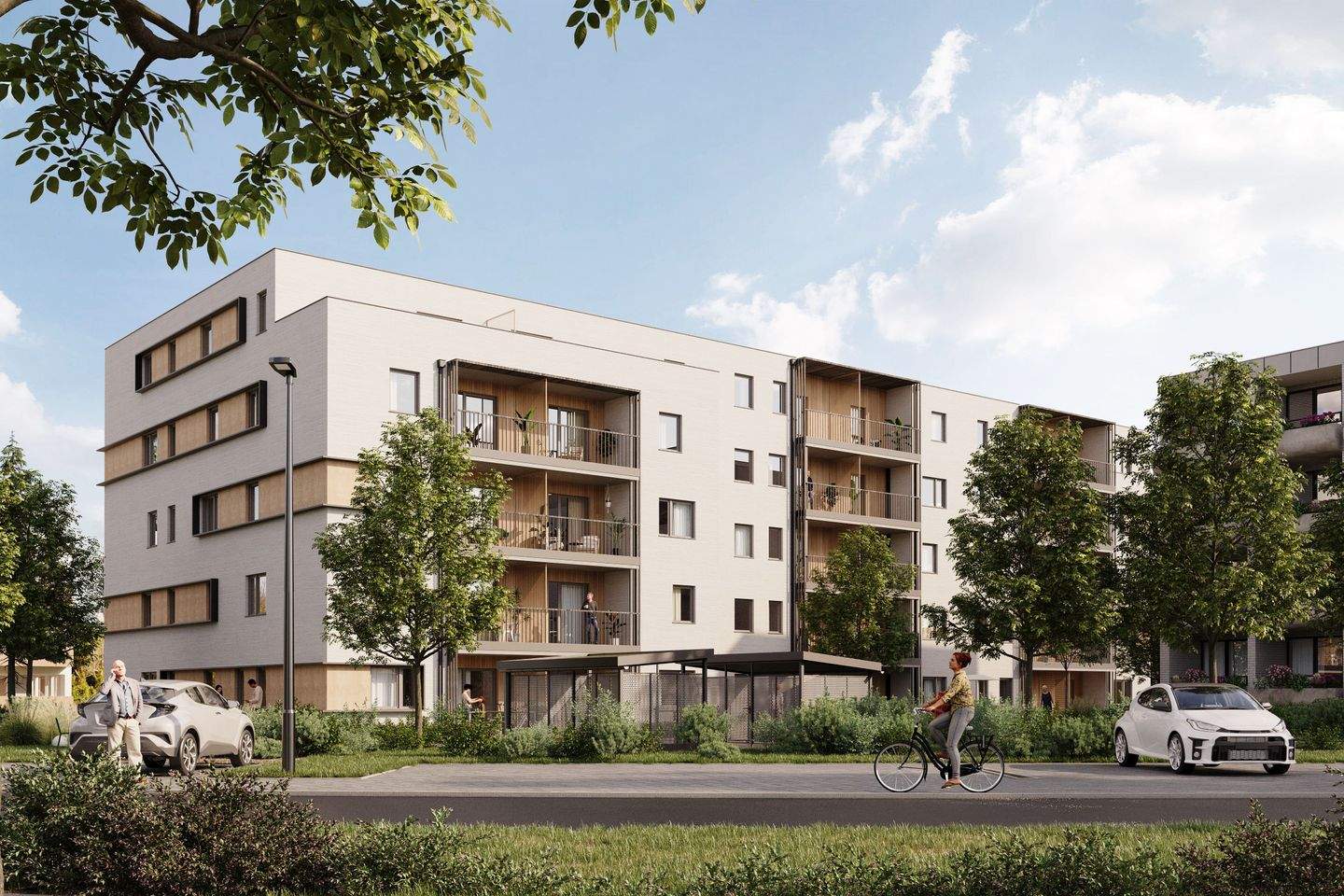Erstbezug, 3 Zi. Whg.Nr. 15, Balkon, EBK, Trier- Ehrang, ausschl. über Wohnberechtigungsschein – Trier – Vorschaubild 2
