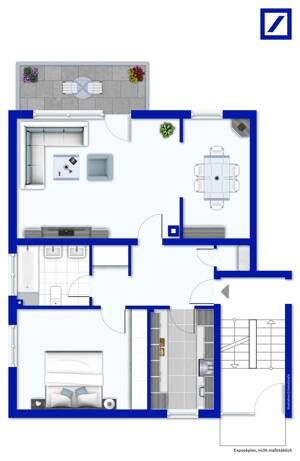 Charmante, helle Halbparterre-Wohnung mit Loggia - auch für eine Kleinfamilie geeignet.