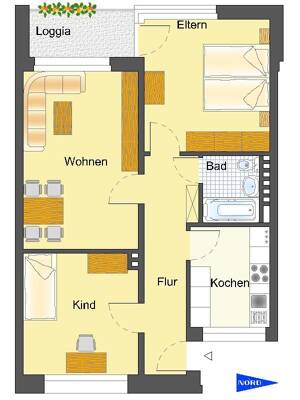 3-Zimmer-Wohnung in Bielefeld Sennestadt – 33689 Bielefeld – Vorschaubild 3