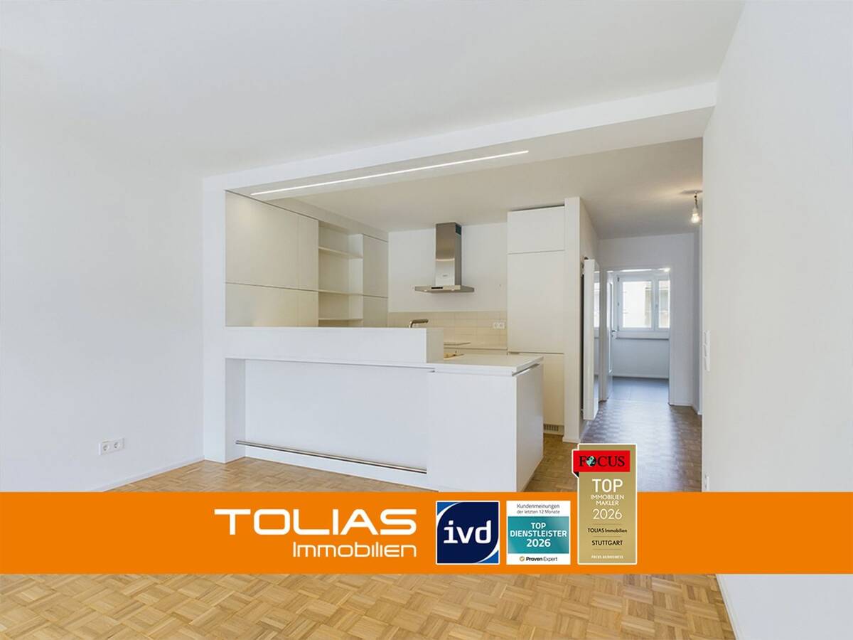 Neu sanierte 3-Zimmer-Wohnung mit moderner Küche, Pkw-Stellplatz in ruhiger aber zentraler Lage – 70374 Stuttgart – Bild 1 von 9