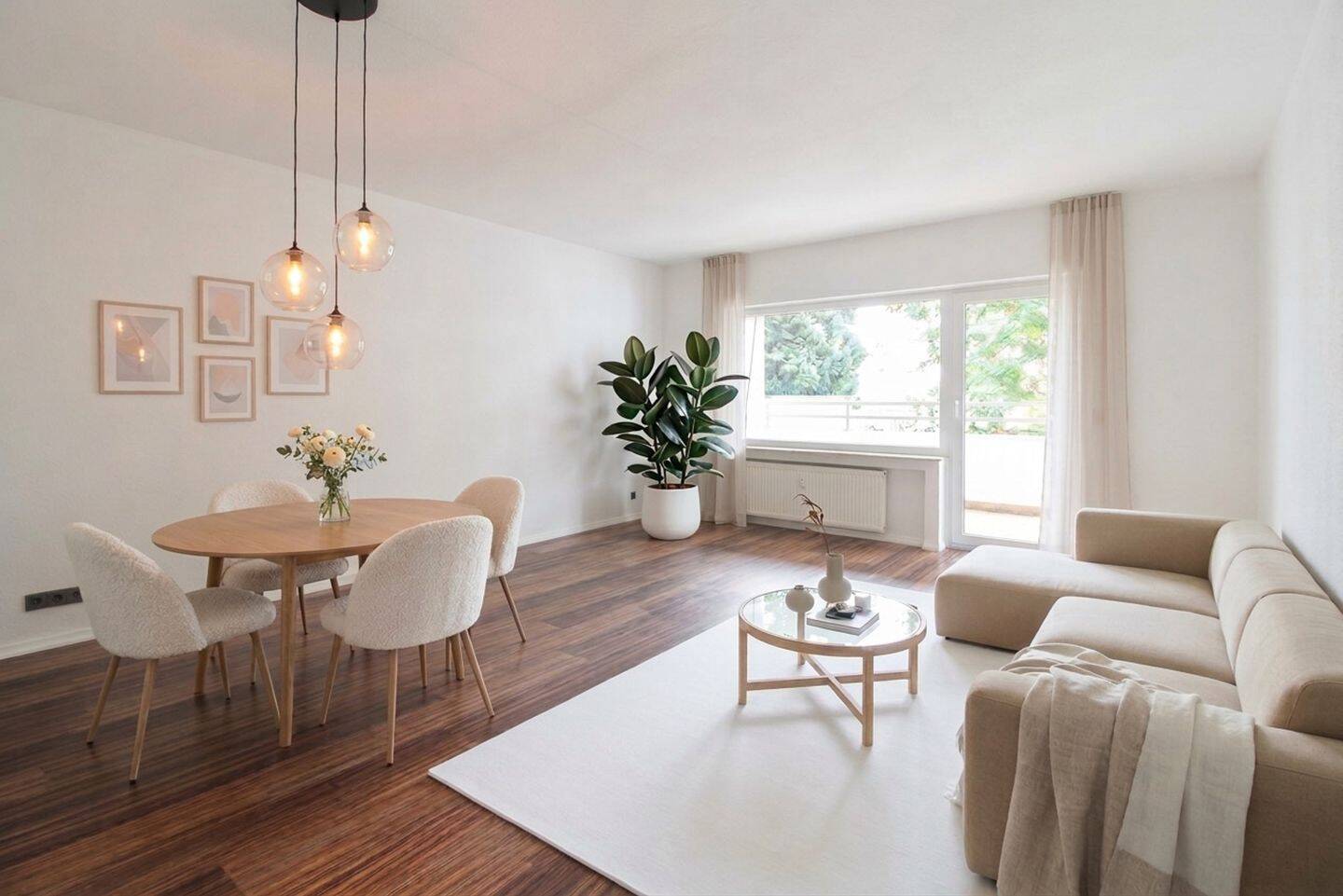 gepflegte 3 Zimmer Wohnung mit Balkon und Garage – Rodgau – Bild 1 von 9