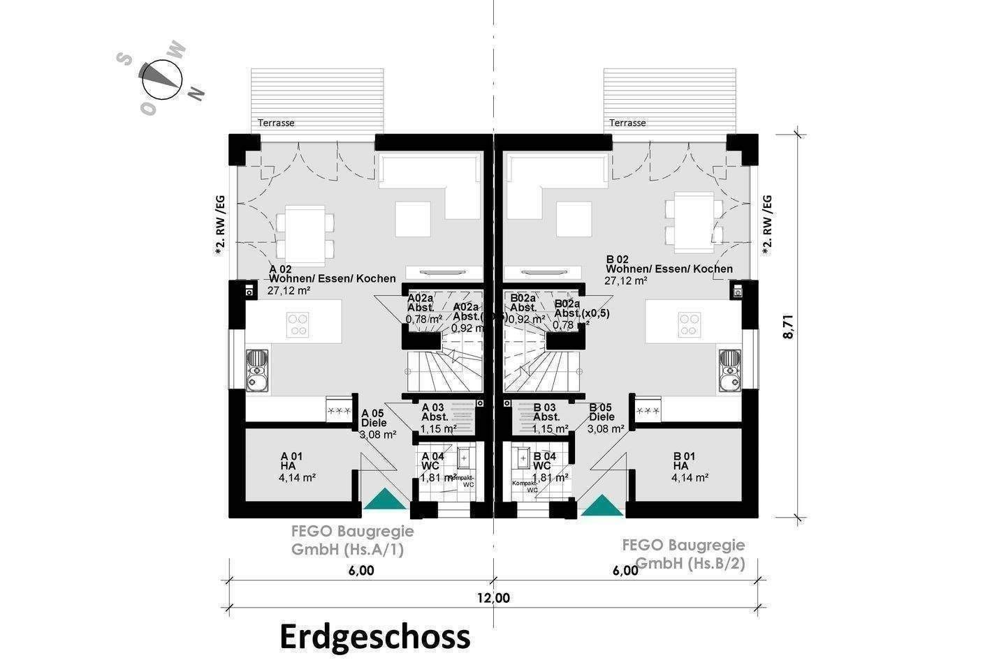 Bahrenfeld /Lurup - Großes KfW55 Neubau Stadthaus mit 6 Zimmern und Wärmepumpe in Bestlage – Hamburg – Vorschaubild 3