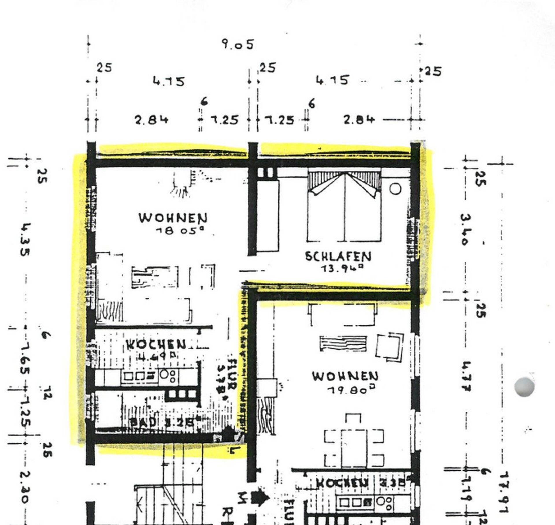 Etagenwohnung in 30655 Hannover mit 45,8 m² kaufen