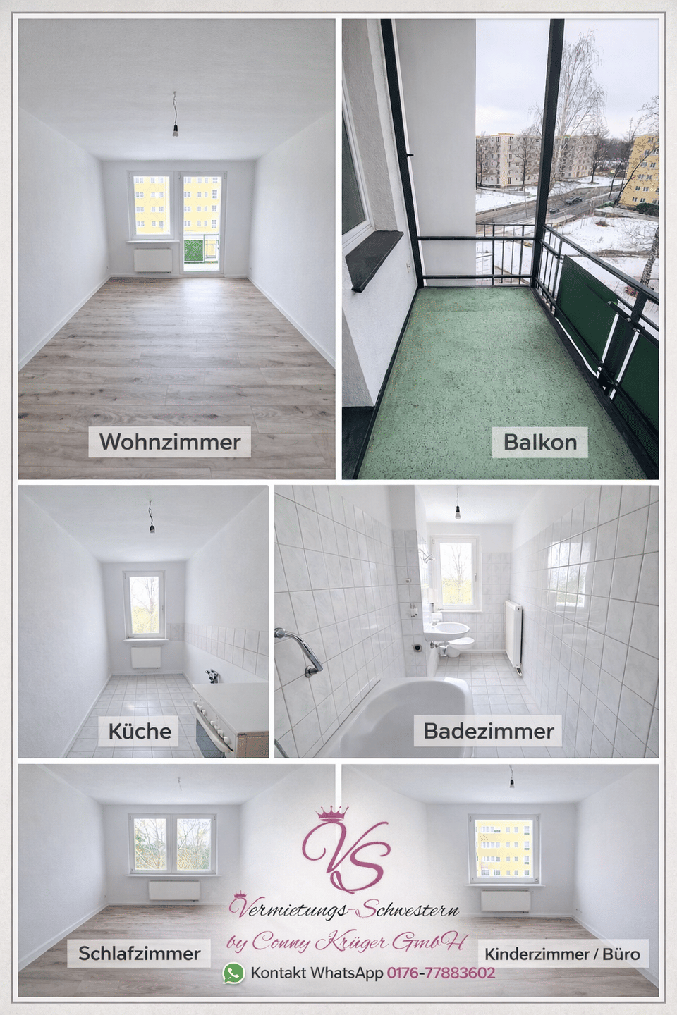 3-Zimmer-Wohlfühlwohnung mit Tageslichtbad und Balkon – Chemnitz – Bild 1 von 9
