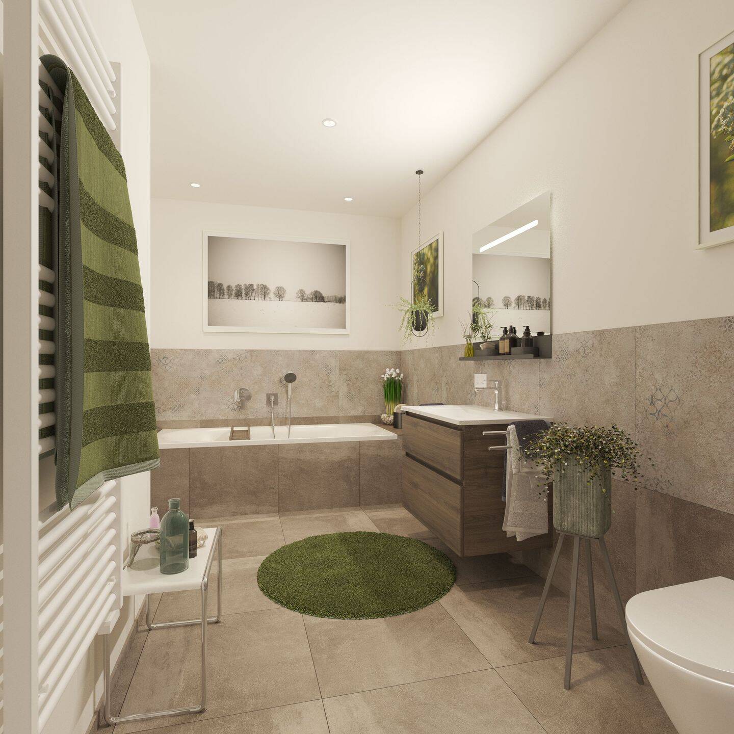 Erstbezug - Wohnung Richtung Park mit Terrasse, Garten & 2 Bädern – Leipzig – Vorschaubild 4