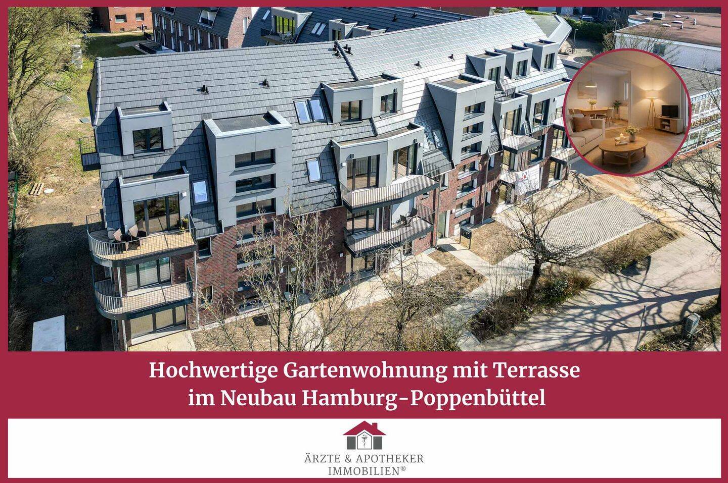 Hochwertige Gartenwohnung mit Terrasse im Neubau Hamburg-Poppenbüttel