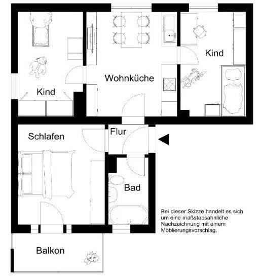 47107/5 Geräumige 3-Zimmer-Wohnung mit Balkon in Düsseldorf-Mörsenbroich – Düsseldorf – Vorschaubild 3