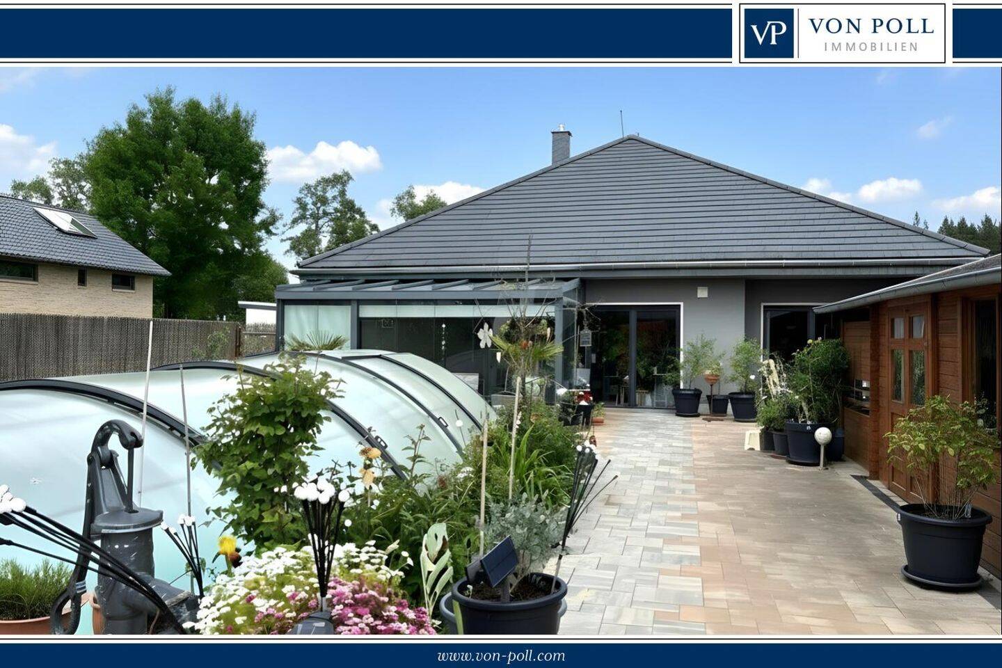Nachhaltig, Komfortabel, Zukunftssicher - Energieeffizienter Bungalow 2017, Pool, großes Grundstück – Wandlitz – Bild 1 von 9