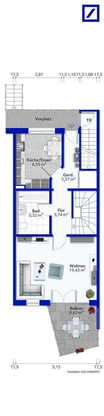 2-Zimmer-Maisonette Wohnung in Reihenmittelhaus – Leipzig – Vorschaubild 8