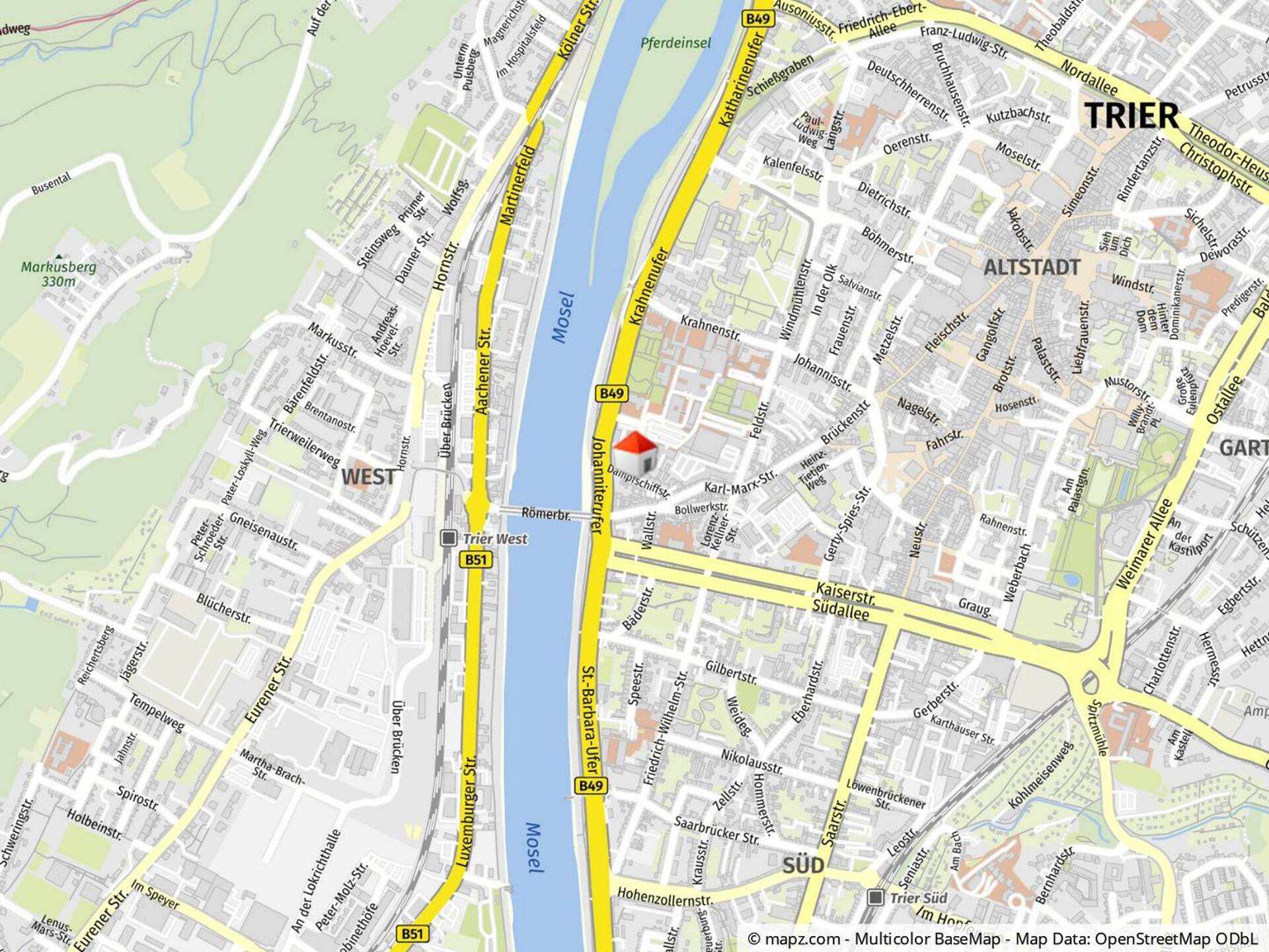 Etagenwohnung in 54290 Trier mit 39,32 m² kaufen