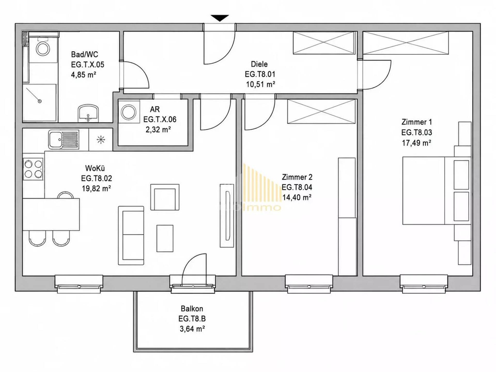 Etagenwohnung in 54634 Bitburg mit 70 m² kaufen