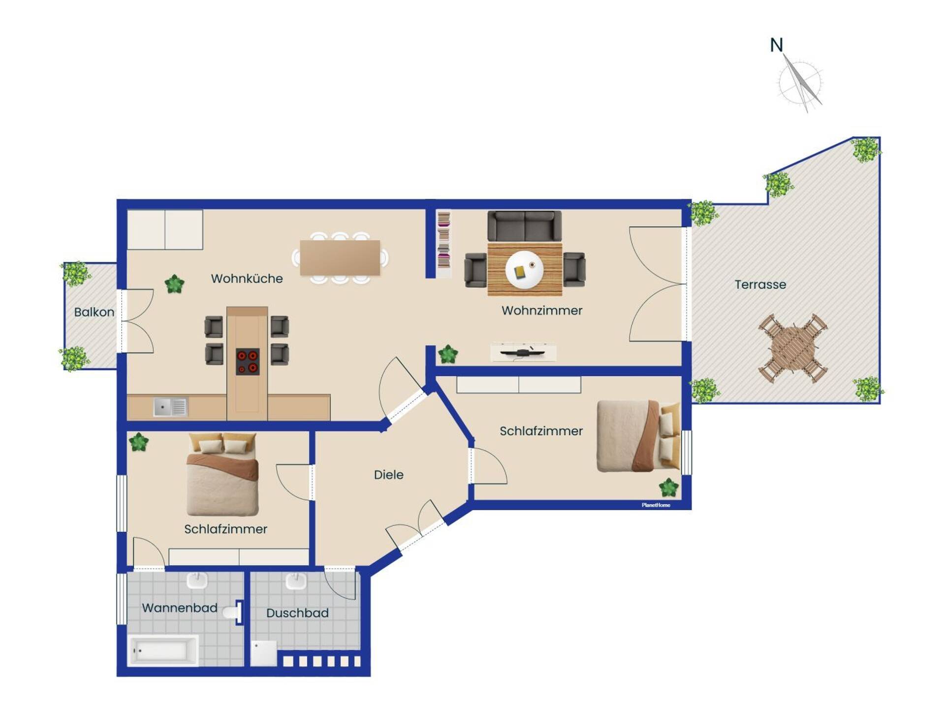 Dachgeschosswohnung in 14467 Potsdam mit 108,5 m² kaufen