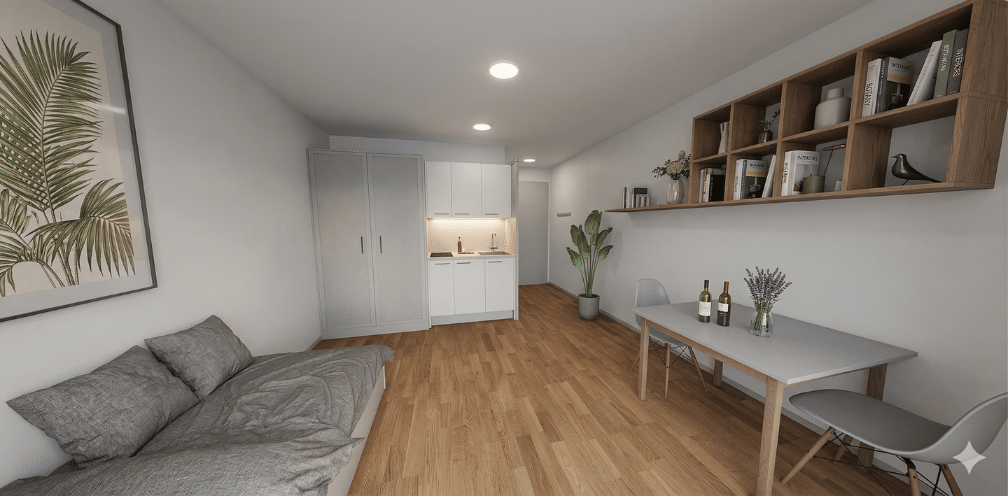 Attraktives Neubau-Studentenappartement im 1. Obergeschoss mit Balkon ++ ideal zur Kapitalanlage ++