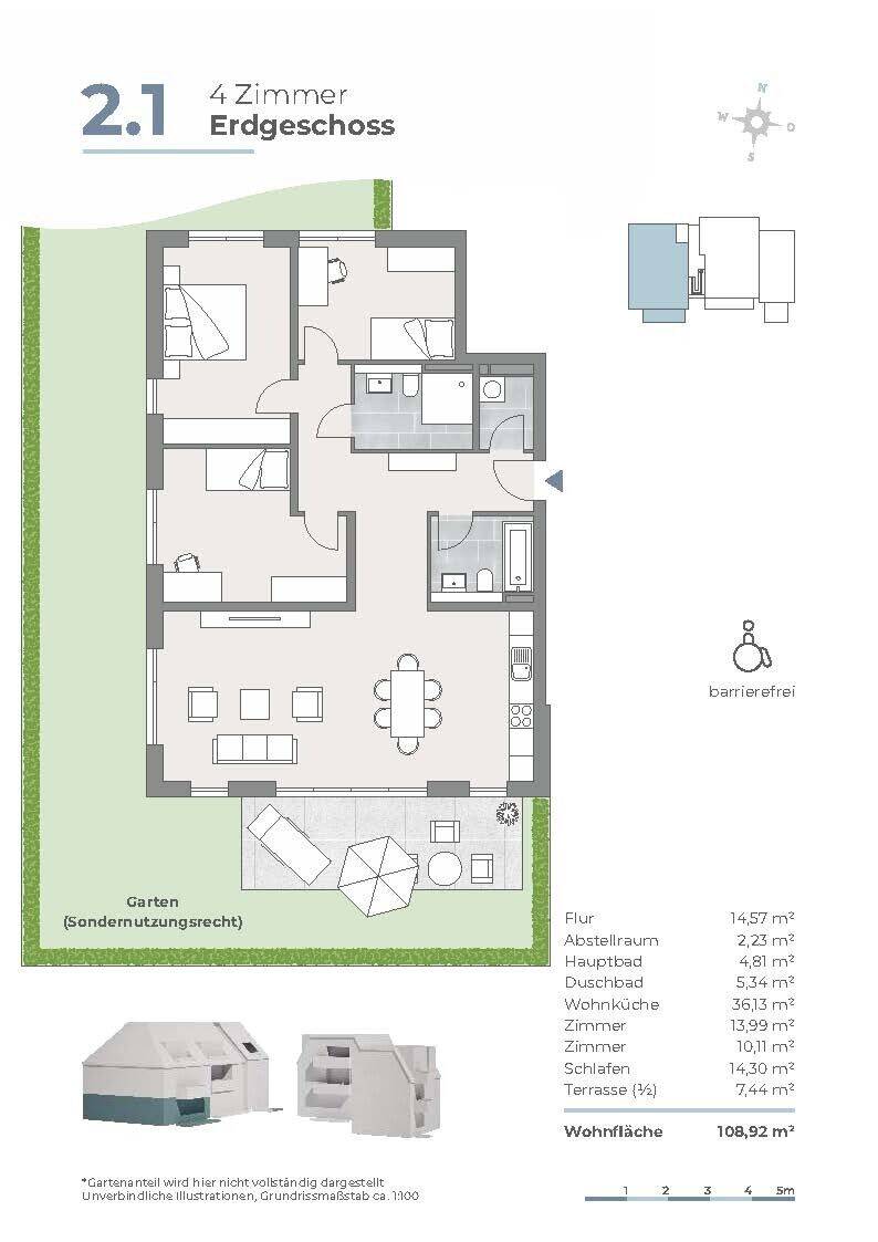 Gartenwohnung für die Familie: 4-Zimmer-EG-Wohnung mit Westsicht - WE 2.1 – Berlin – Vorschaubild 7