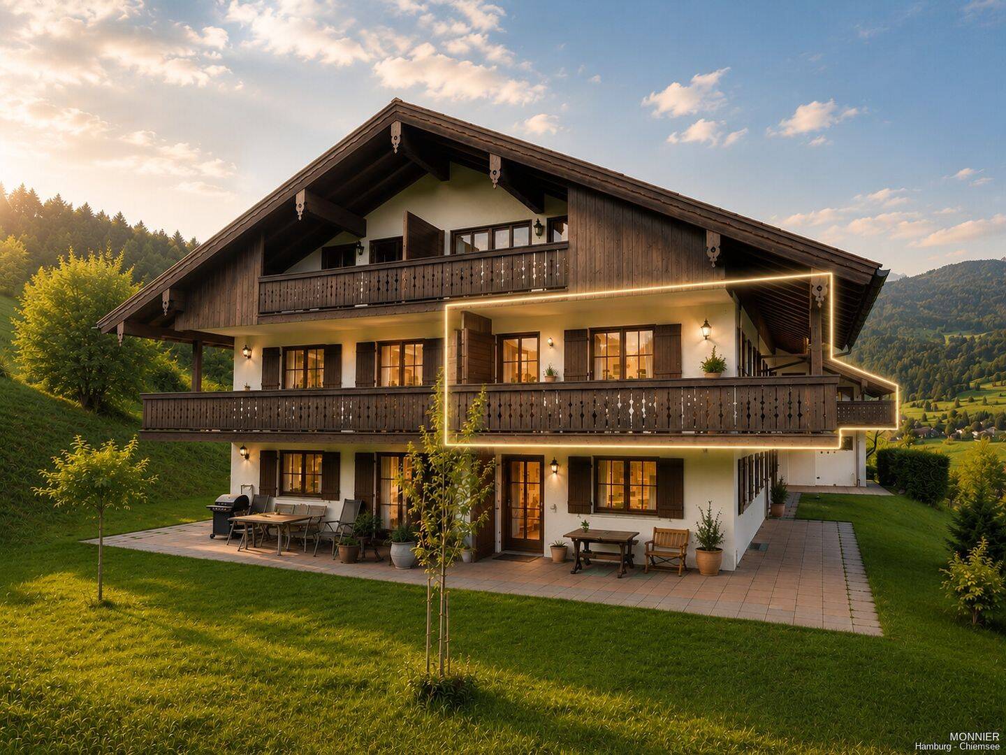 Kaiserlicher Weitblick - exklusive Panoramawohnung mit See- und atemberaubendem Kaisergebirgeblick – Aschau im Chiemgau – Vorschaubild 5