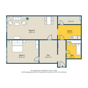 Große 2-Raum-Wohnung in Innenstadtnähe – 4105 Leipzig – Vorschaubild 2