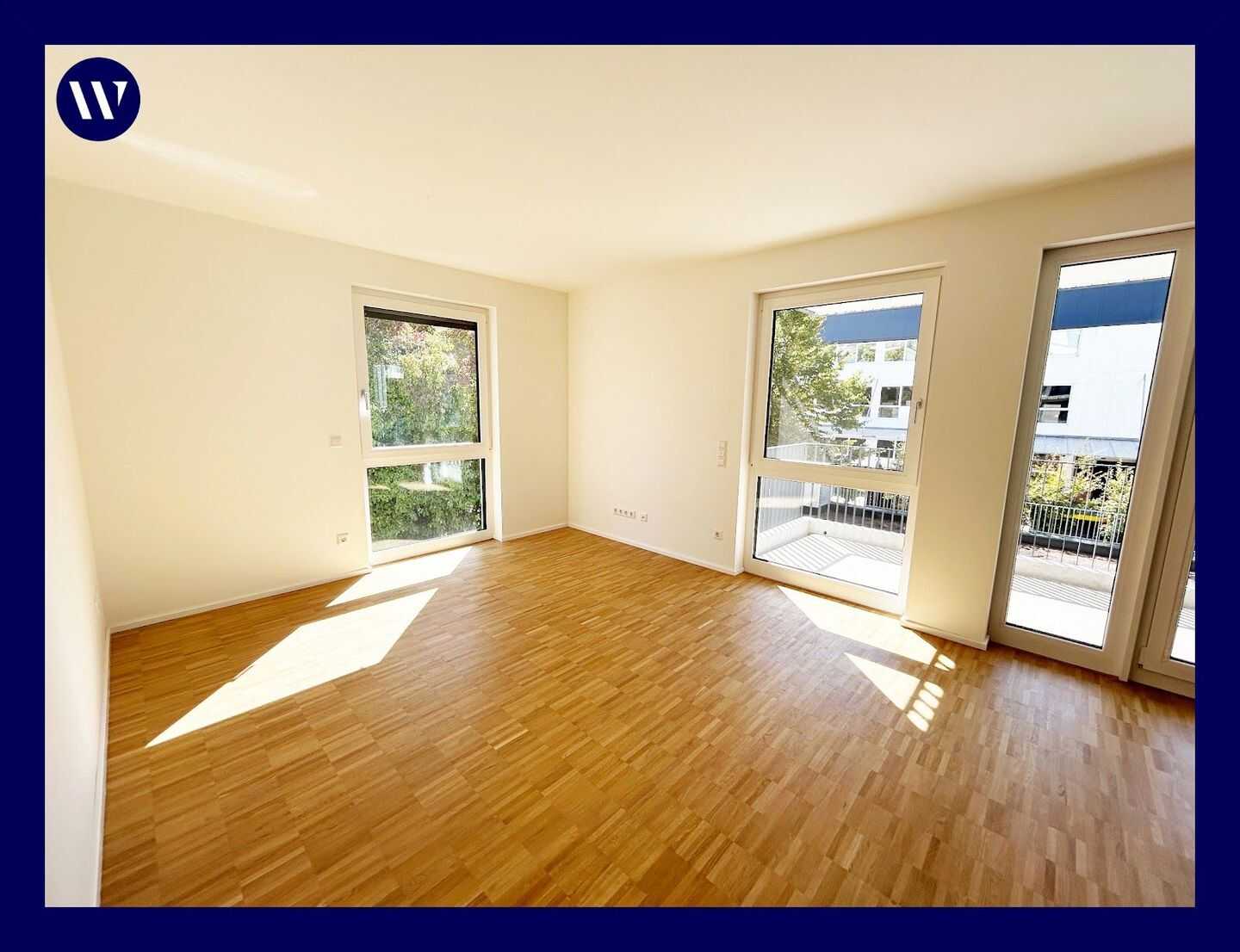 Terrassenwohnung im Neubau: moderne 3 Zimmer mit Einbauküche, guter Schnitt, Parkett, Tageslichtbad