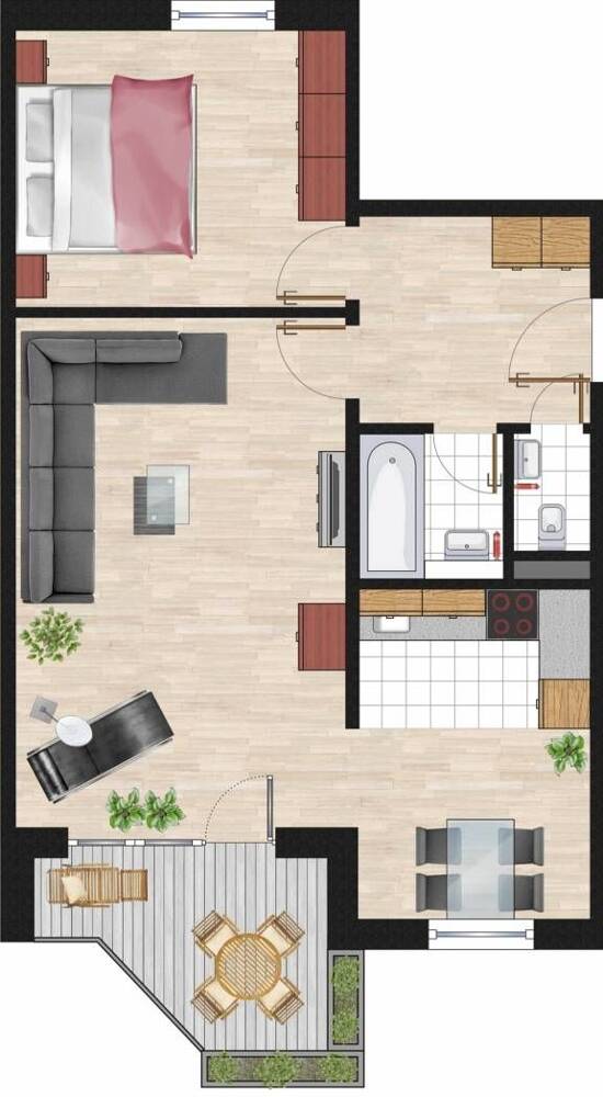 Schöne Dachgeschoßwohnung mit Balkon zur Kapitalanlage ! – Köln – Vorschaubild 2