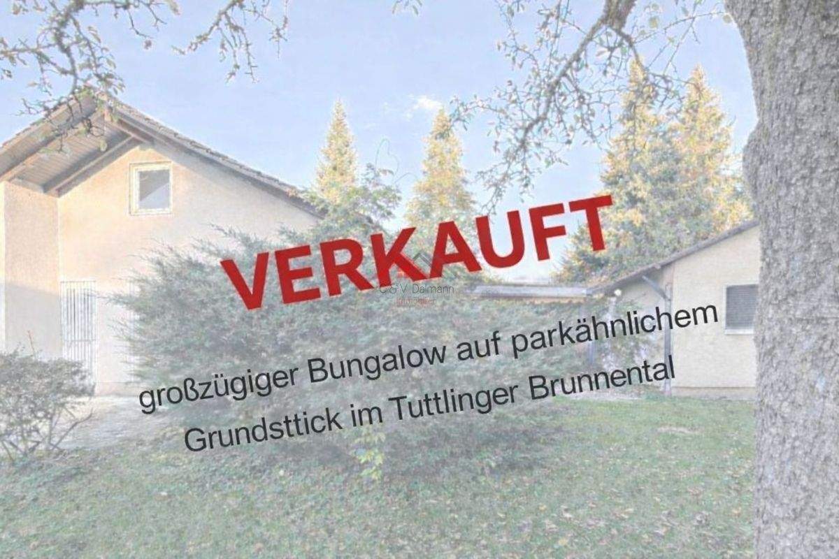 Großzügiger Bungalow mit Garage auf parkähnlichen Grundstück im Brunnental Tuttlingen – Tuttlingen – Bild 1 von 9