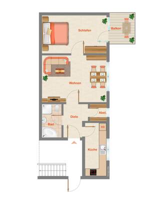 #2,5 Zimmer mit Balkon sofort beziehbar - 1. OG - beste Lage – 65207 Wiesbaden – Vorschaubild 5