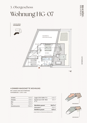 Exklusive Lage Penthouse auf zwei Etagen mit Dachterrasse – 91054 Erlangen – Vorschaubild 3