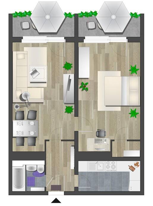 NEU sanierte 2-Raum-Wohnung mit Balkon – Chemnitz – Vorschaubild 3