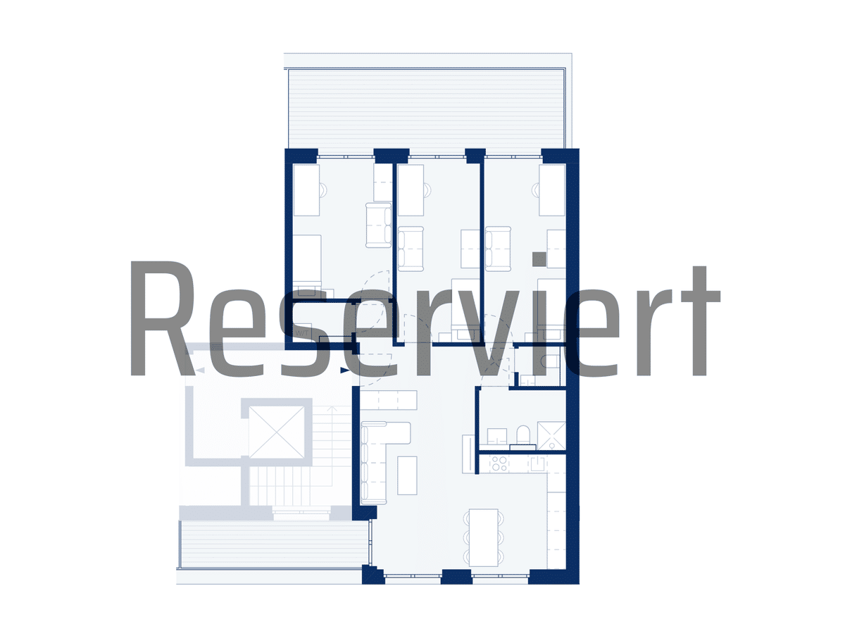 RESERVIERT! Penthouse mit 4 Zimmern und Dachterrassen (B28) – 53129 Bonn – Bild 1 von 4