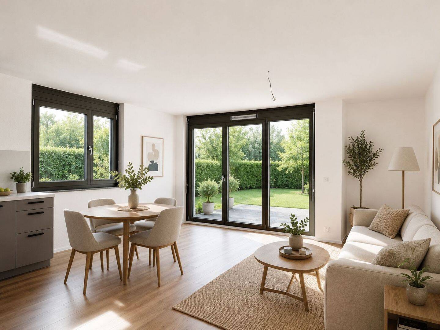 Gemütliche 3- Zimmer Wohnung inkl. Einbauküche und Gartenanteil