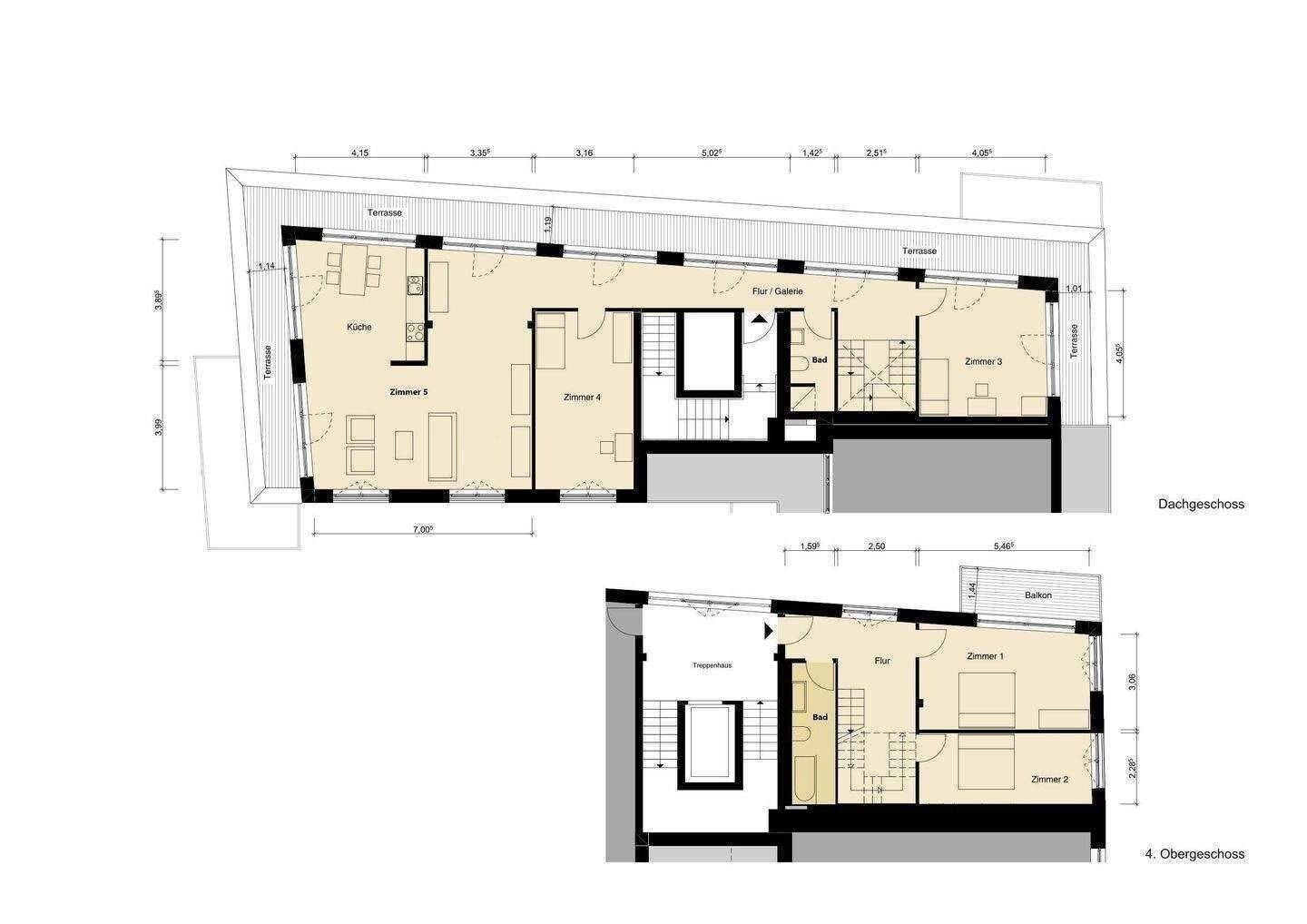 Dachgeschoß zum sofortigen Erstbezug / 4-6 Zimmer möglich / Bad / Gäste WC / Terrasse / sehr hohe Räume – Berlin – Vorschaubild 2